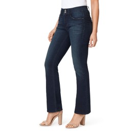 Angels Forever Young Women's Curvy Bootcut Mid-Rise Jeans, Amaryllis, 8 Short