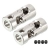 uxcell 2pcs 6mm to 6mm Inner Dia Rotatable Universal Steering Shaft U Joint Coupler L23XD11