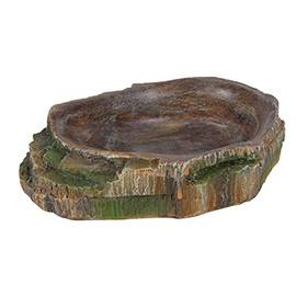 Trixie Reptile Rainforest Decoration Water and Food Bowl, 10 x 2.5 x 7.5 cm, Pack of 2