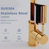 GIMILI Brushed Gold Kitchen Faucet with Pull Down Sprayer, Waterfall