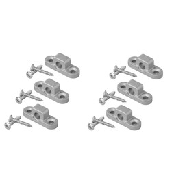 Set: 3-6 Metal Awning Eyelets Wall Eyelets Vertical or Horizontal for Caravans Motorhome Tent Eyelets Camping Including Screws (6 Pieces Horizontal)