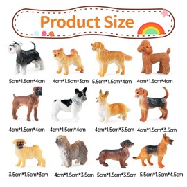 Osuter Small Animal Figures Toy Plastics Small Toy Figures Small Ornaments Miniature Small Realistic Animal Figures for Children Small Animal Lovers Home Miniature Decor (Puppy)