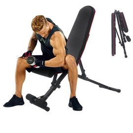 Weight Bench,800LBS Foldable Workout Bench,Adjustable Strength Training Bench for Full Body Workout,11 Adjustable Backrests,Incline Decline Bench Press,for Home Gym Dumbbell Exercise