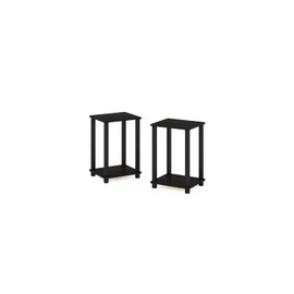 HomeStock Global Greatness End Table Small Espresso Black Set of 2 13.4 W x 19.6 H x 11.5 D Minimalist Functional Design Weight Capacity 10 Pounds Each