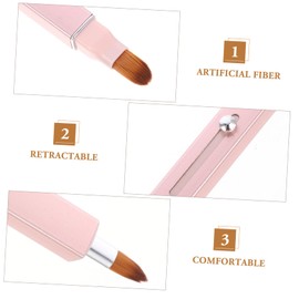 Minkissy 2pcs Retractable Lip Brush Double Sided Makeup Brush Applicator Tool for Lipstick Lip Gloss