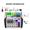 BOMGE Professional 6 Channel Bluetooth DJ Audio Mixer Controller with
