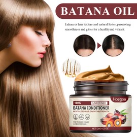Batana öl für Haare, Batana Hair Oil, Bio Batana Öl für Haarwachstum Growth Haarwachstum Tief Nährende Kopfhaut, Stärkendes Für Gesundes Haarwachstum für Männer Frauen Mit 2 HalbmondlöFfeln