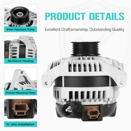 New Alternator Compatible with Ford F-150 4.6L V8 2009 2010, ‎Replace 9L3Z-10346-B, 400-52463R