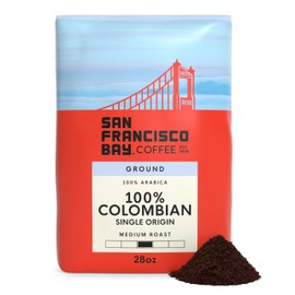 San Francisco Bay Ground Coffee, 100% Columbian (28 oz Bag), Medium Roast Coffee