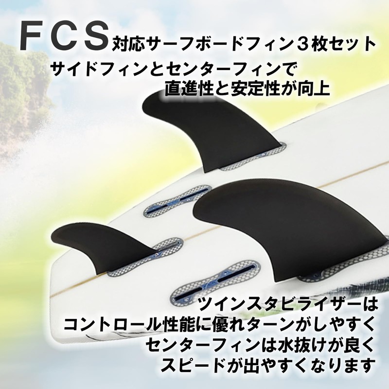 TIGRE BLANC Surf Board Fins Twin Stabilizer Mid Length General