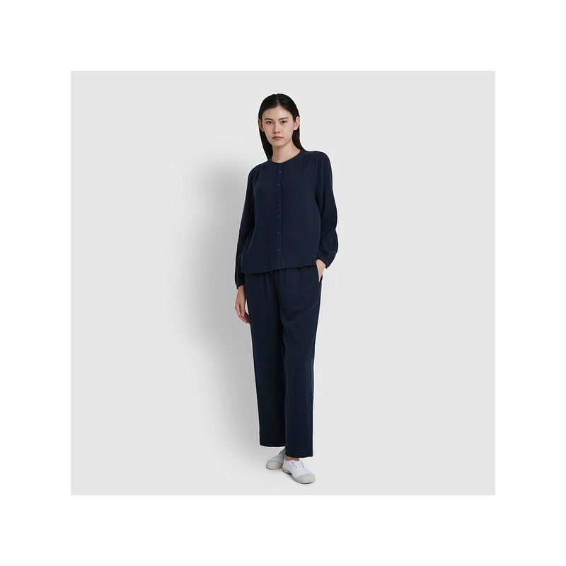 JAJU [JAJU] Women's Double-Weave Shirring Pajama Pants (Choose 1 of