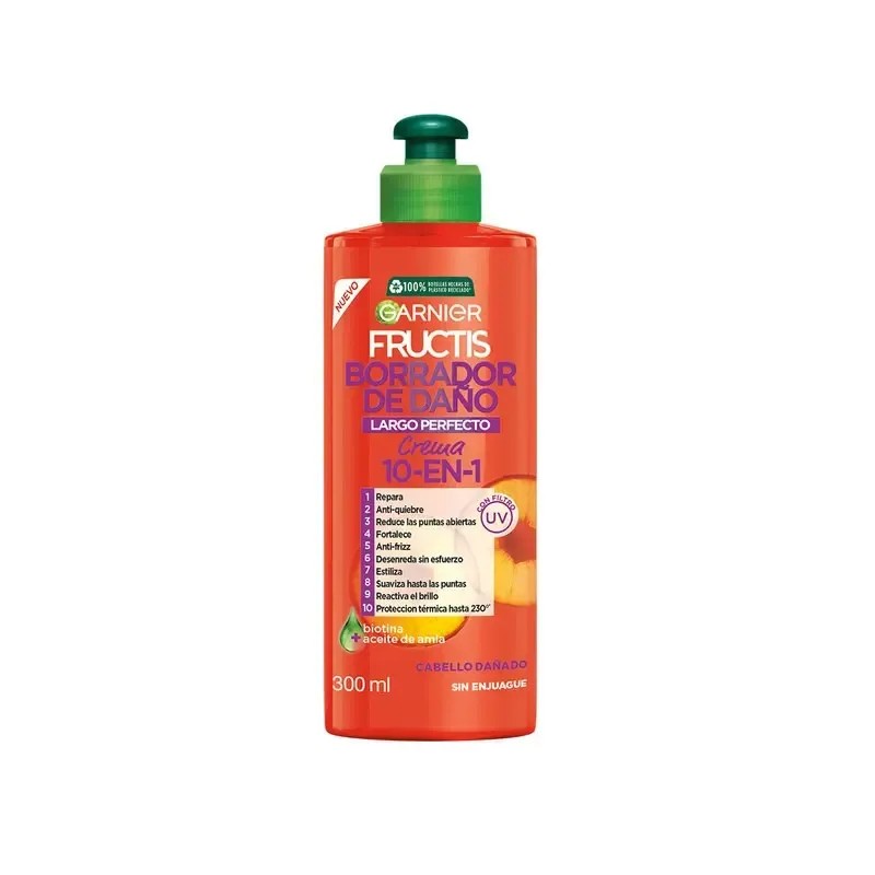 Crema para Peinar Garnier Fructis Borrador de Daño, 300 ml