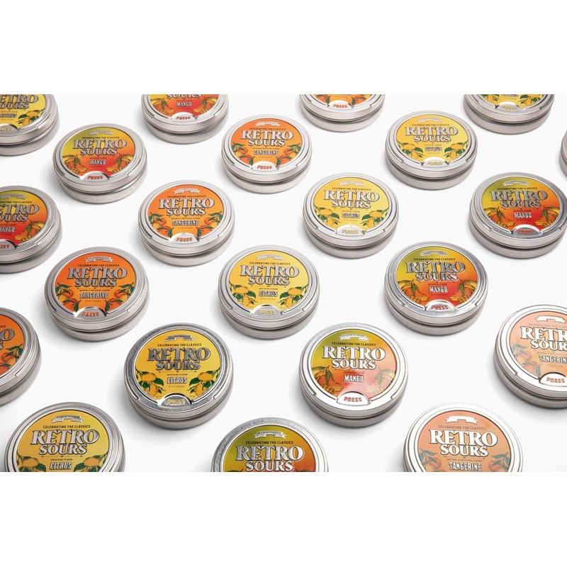 Retro Sours - Hard Tangy Old Fashion Candy in Citrus,
