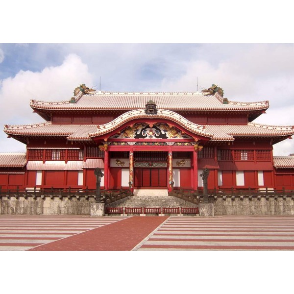 SHRJ-002A2 Picture Style Wallpaper Poster (Removable Sticker) Shurijo Shurikyu Dynasty Okinawa Shuri Castle Ruins World Heritage Site Caracro (A2 Edition, 23.4 x 16.5 inches (594 x 420 mm) Architectural Wallpaper + Weather Resistant Paint (Made in Japan)