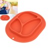 Divided Baby Plate Sucker Suction Cup AntiDrop Bowl Silicone Skidproof