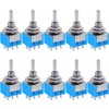 Taiss/10pcs DPDT Mini Toggle Switch 6-Pin 3 Position ON/Off/ON Miniature