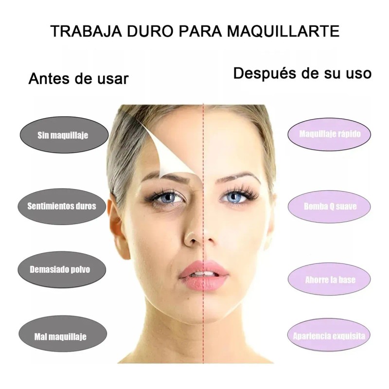 Wegalife® Kit De Esponja Para Maquillaje Con Brochas Kabuki Para