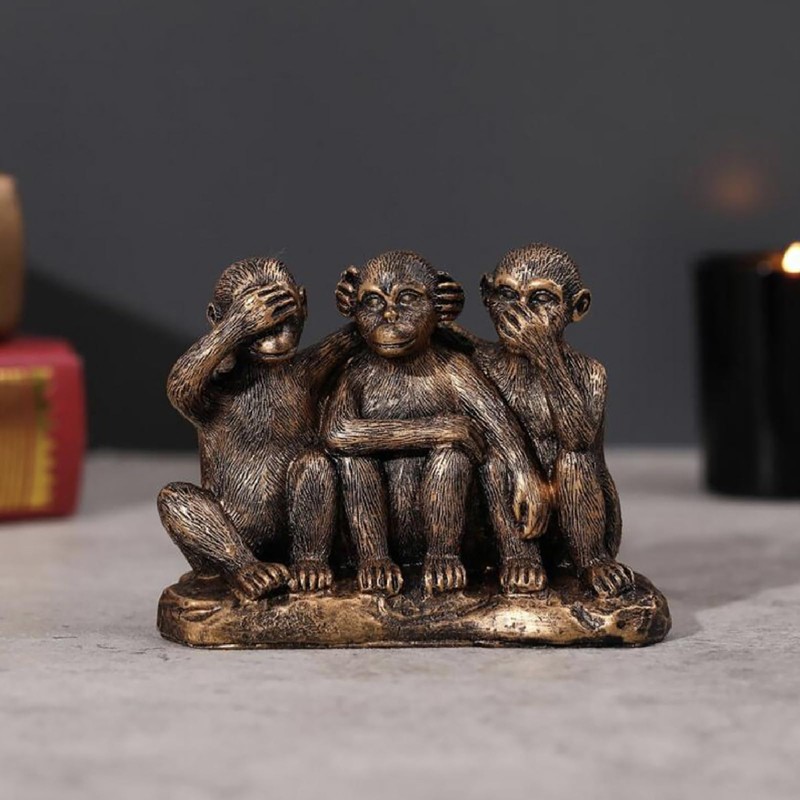 3 Wise Monkeys Statues, Hear No Evil, See No Evil,