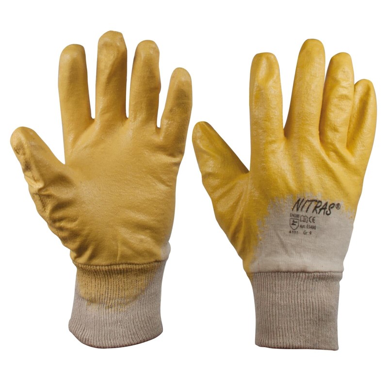 SW-Stahl Nitrile Glove Cotton, Size 10, Yellow, 11502L