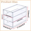 Hipiwe Hair Accessories Box Clear Desk Organizer Box with 3