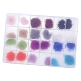IWOWHERO 1 Box Fluffy Ball Nail Decor Set Detachable Manicure DIY Accessories for Charming Nail Art Vibrant Colors for Personal Use
