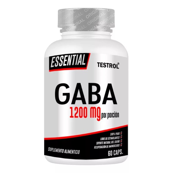 Testrol Gaba 1200 Mg | Testrol | Essential | 60 Caps Sabor Sin sabor