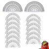 15 PCS Protractor Set, 180 Degree Protractors, Pertractors, Portable and