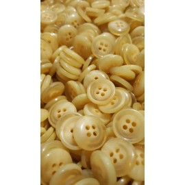 Unbranded Translucent Tan Buttons, 4 Hole Sewing/Crafts 15mm - 1 Gross (144 Piece (010)