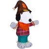 Gemmy Airblown Inflatable Harvest Snoopy in Plaid Shirt Peanuts, 3.5