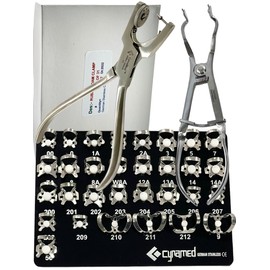 New Premium Dental Rubber Dam Clamps Set |Rubber Dam Kit Starter with Frame |Rubber Dam Punch Plier |Rubber Dam Clamps Forceps | Rubber Dam Clamps Dental Instruments (33 Piece Set)