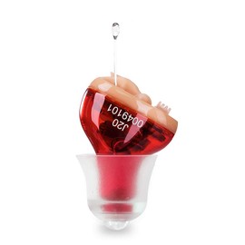 Mirasing J20 Hearing Aids for Seniors Adults Noise-Cancelling - Elderly Assistance Listening, Hearing Amplifier, Mini Sound Amplifier, Ear Sound Enhancer, Noise Reduction, Enhanced Speech, Feedback Cancellation (Red, Right)