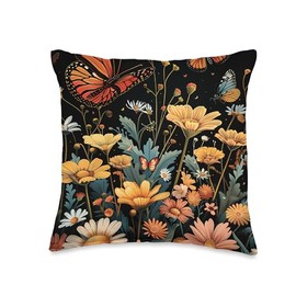 Pollinator Garden Design Wildlife Flowers Native Plants Throw Pillow