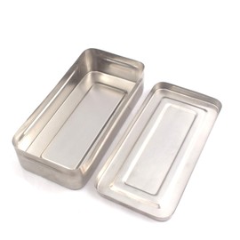 OdontoMed2011 25x12x5 cm Instruments Box Stainless Steel Holloware Tray Box Solid