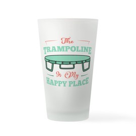 CafePress Funny Trampolines Trampoline Is My Pint Glass, 16 oz. Drinking Glass