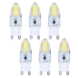 6PCS G9 LED COB Light Bulb 500LM Ceiling Lamp Bulb Silicone Wall Lamp Bulb for Bedroom Office