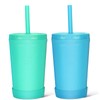 Homestockplus Reusable Wheat Straw Cups with Lids and Silicone Straws,