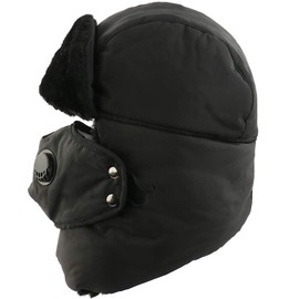 Trooper Trapper Hat w/Face Mask Windproof Water Resistant Winter Russian Hat