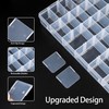 LAifu 2PCS Plastic Stackable Organizer Container with Adjustable Dividers, Clear