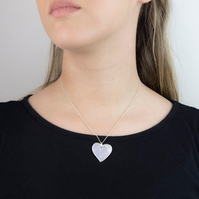 Tuscany Silver Women's Sterling Silver Mother of Pearl Heart on