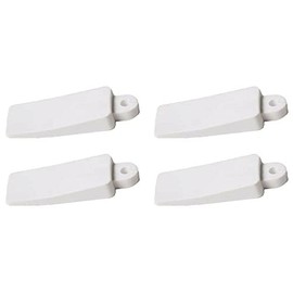 fiXte Soft Rubber Window Door Table Furniture Wedges Stop Stopper Stay Jam Lock in White (Pack of 4)