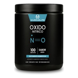 Óxido Nítrico Pre Entreno Suplemento Muscle Life 500g 100se
