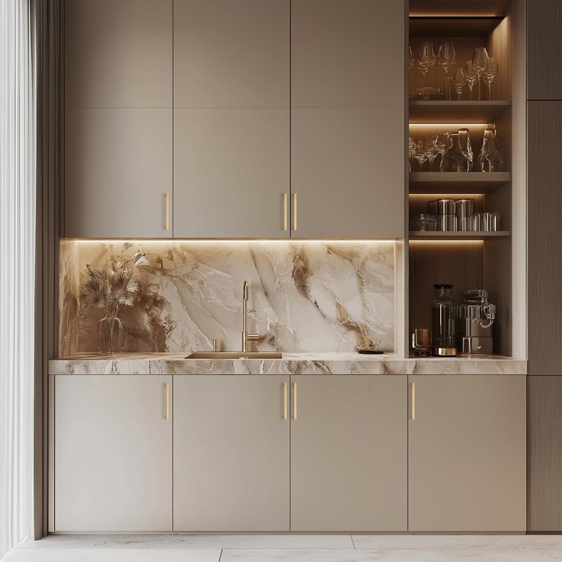 Ravinte 30 Pack Solid 5 Inch Square Cabinet Handles -