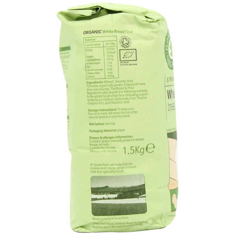Doves Farm Organic Strong White Flour 1.5kg - Pack of