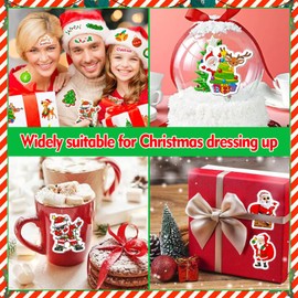 CZAYEFNH Pack of 196 Christmas Stickers, Christmas Stickers Pack of 196 for Christmas Decoration, for Skateboard, Car, Motorcycles, Bicycle, Luggage, Laptop, Suitcase (Christmas)