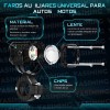 Nuevo 2 Faros Luces Led Auxiliares 4 Modos Lupa Estrobo