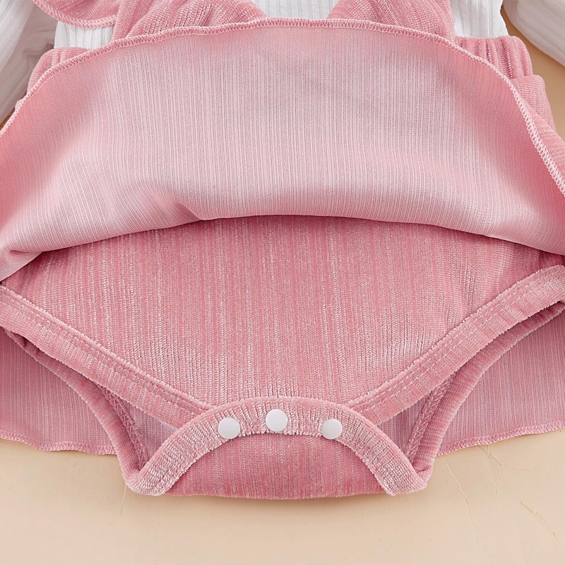 Bkixhv Baby Girl Clothes Fall Winter Outfit Velvet Romper Cute