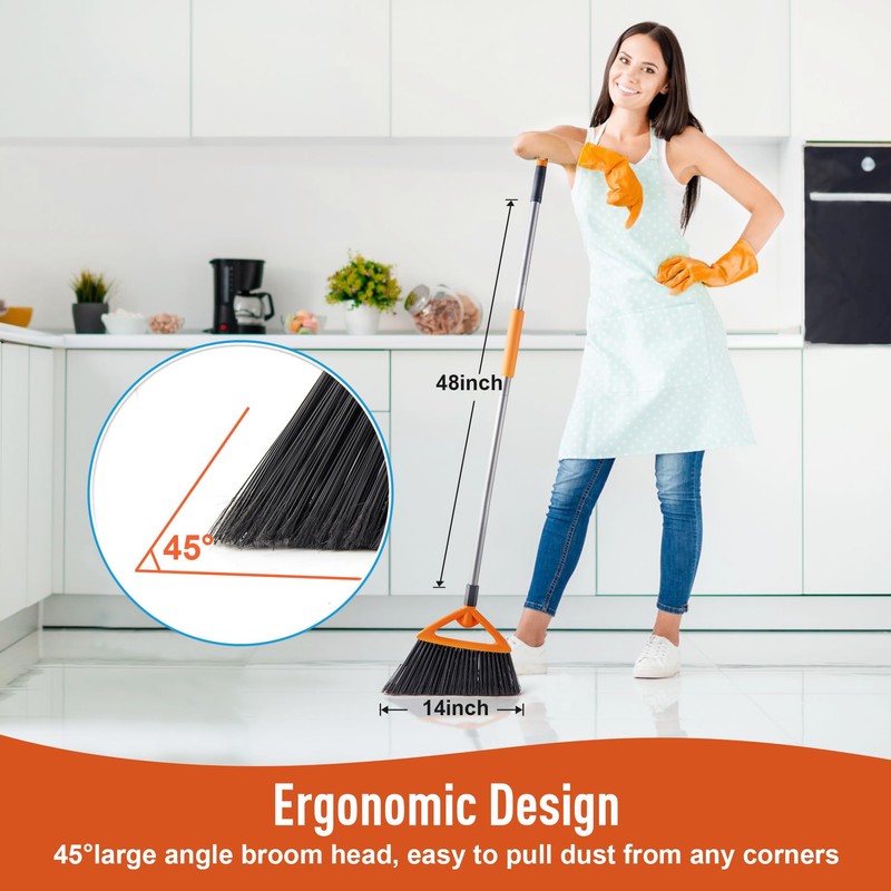 CLEANHOME Outdoor Brooms for Sweeping Patio, Commercial Grade Heavy Duty