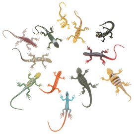 12pcs Fake Lizard Toys Simulation Realistic Little Gecko Snake Scary Trick Toy Lizard Action Figure for Kids Kids