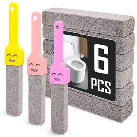 6 Stück Bimsstein Toilettenreiniger, Bimsstein Toilette Cleaning Block Wc Bimsstein Reinigungsstein Mit 3 Griff Für Urinsteinentferner Bimsstein Fußpflege Hornhaut