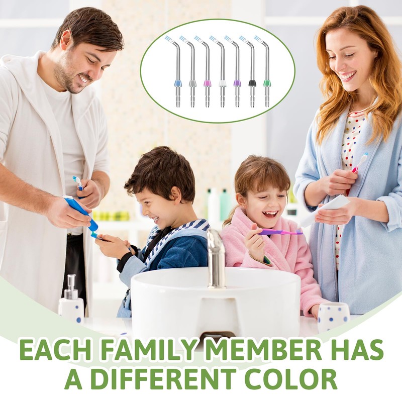 7 Pack Flosser Replacement Tips for Waterpik Water Flosser,Flosser Refill